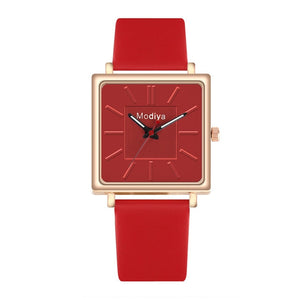 2020 Fahion Lovely Women's Watches Elegant Leather Belt Analog Quartz Square Wrist Watches Female Reloj Mujer Clock Montre Femme