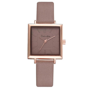 2020 Fahion Lovely Women's Watches Elegant Leather Belt Analog Quartz Square Wrist Watches Female Reloj Mujer Clock Montre Femme