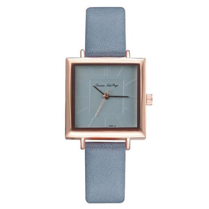 2020 Fahion Lovely Women's Watches Elegant Leather Belt Analog Quartz Square Wrist Watches Female Reloj Mujer Clock Montre Femme
