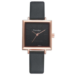 2020 Fahion Lovely Women's Watches Elegant Leather Belt Analog Quartz Square Wrist Watches Female Reloj Mujer Clock Montre Femme