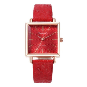 2020 Fahion Lovely Women's Watches Elegant Leather Belt Analog Quartz Square Wrist Watches Female Reloj Mujer Clock Montre Femme