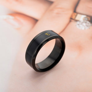 Temperature Ring Titanium Steel Mood Emotion Feeling Intelligent Temperature Sensitive Rings for Women Men Waterproof Jewelry