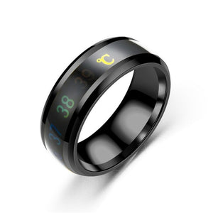 Temperature Ring Titanium Steel Mood Emotion Feeling Intelligent Temperature Sensitive Rings for Women Men Waterproof Jewelry