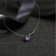 Load image into Gallery viewer, Fashion Shiny Crystal Necklace Zircon Pendant Transparent Fishing Line Invisible Ladies Necklace Jewelry Clavicle Chain Chocker
