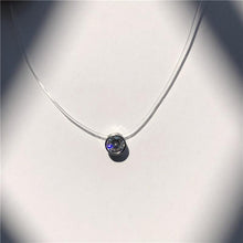 Load image into Gallery viewer, Fashion Shiny Crystal Necklace Zircon Pendant Transparent Fishing Line Invisible Ladies Necklace Jewelry Clavicle Chain Chocker
