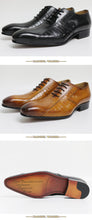 Load image into Gallery viewer, Luxury Italian Leather Shoes Men New Fashion Lace Up Brown Black Wedding Business Formal Shoes Men Oxfords Shoes
